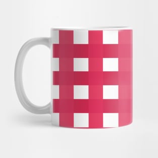 Red Checkered Gingham Pattern Mug